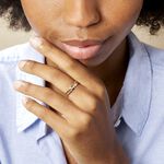 Bague Barrette Or Jaune Diamant - Bagues avec pierre Femme | Histoire d&rsquo;Or