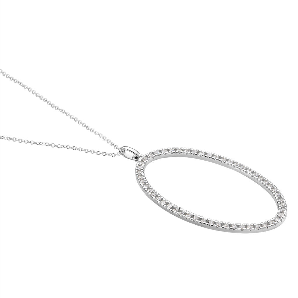 Collier Sautoir Argent Georgy Oxydes De Zirconium - Sautoirs Femme | Histoire d’Or