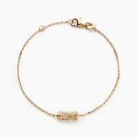 Bracelet Manua Plaqué Or Jaune Oxyde De Zirconium