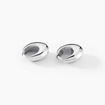 Cr&eacute;oles Two Argent Blanc - Boucles d'oreilles cr&eacute;oles Femme | Histoire d&rsquo;Or