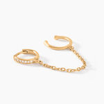 Bijou D'oreille Plaqu&eacute; Or Maurizio Oxydes De Zirconium - Boucles d'oreilles fantaisie Femme | Histoire d&rsquo;Or