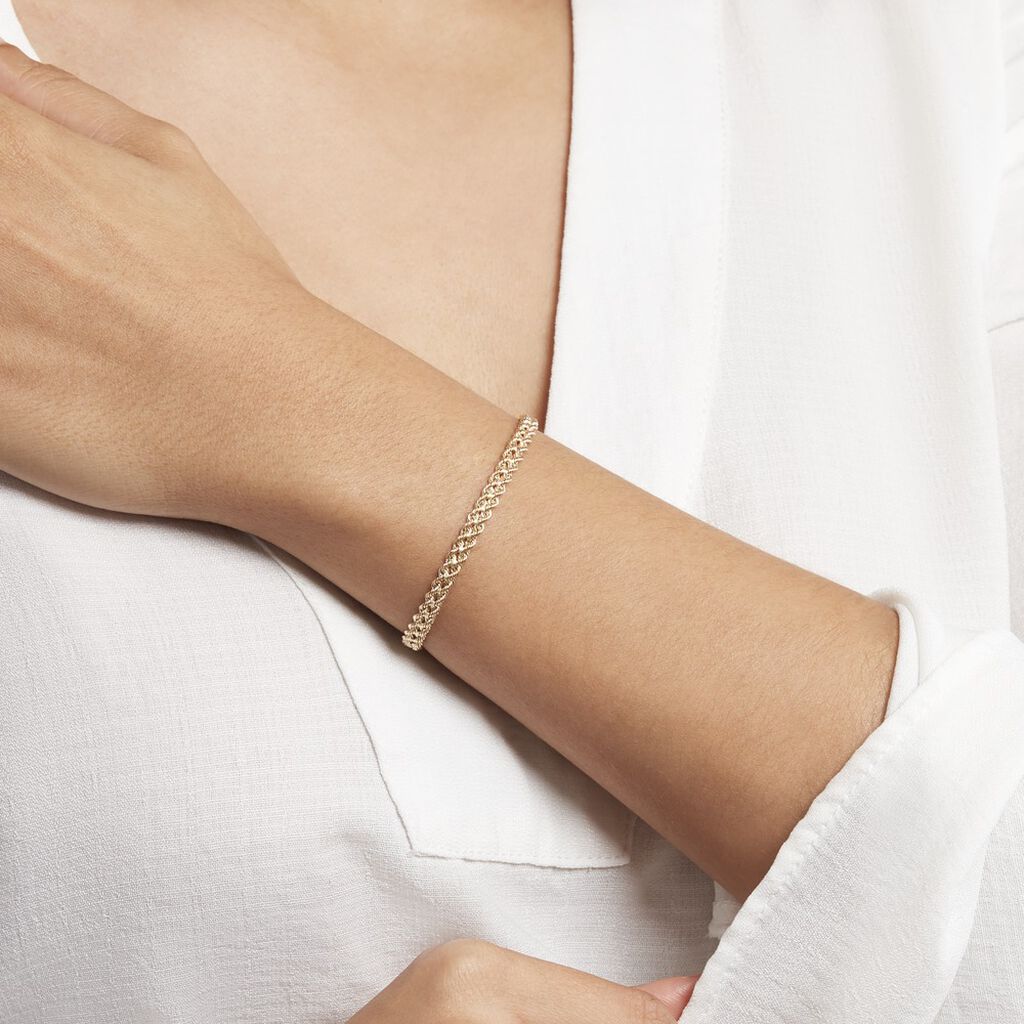Bracelet Jerry Or Jaune Maille Corde - Bracelets chaîne Femme | Histoire d’Or