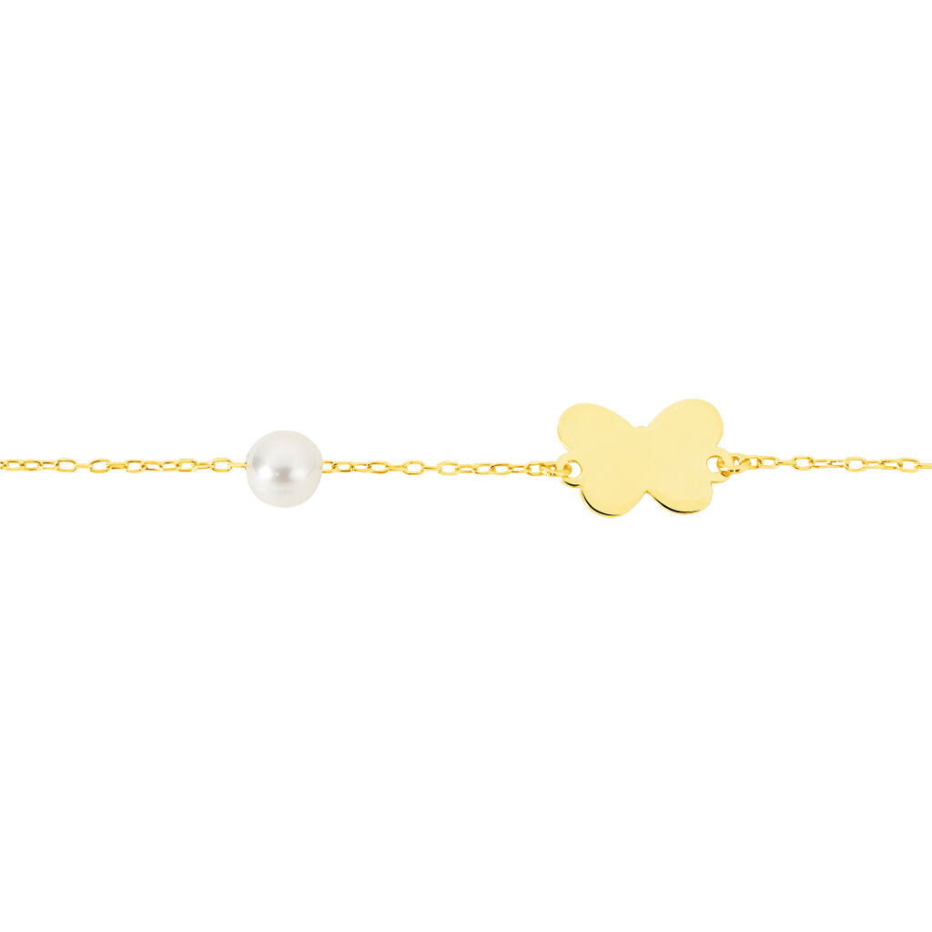 Bracelet Aurida Papillon Or Jaune Perle De Culture - Bracelets Enfant | Histoire d’Or