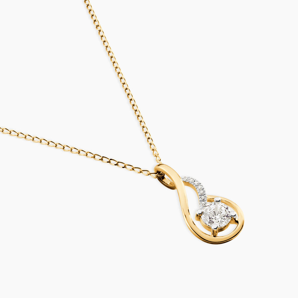 Collier Koline Or Jaune Oxyde De Zirconium - Colliers Femme | Histoire d&rsquo;Or
