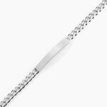 Bracelet Identit&eacute;e Casper Argent Blanc - Cadeaux de naissance Enfant | Histoire d&rsquo;Or