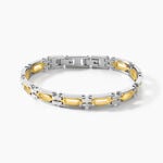 Bracelet Jourdan Wild Acier Blanc Et Jaune - Bracelets Homme | Histoire d&rsquo;Or