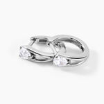 Cr&eacute;oles Armeline Argent Blanc Oxyde De Zirconium - Boucles d'oreilles cr&eacute;oles Femme | Histoire d&rsquo;Or