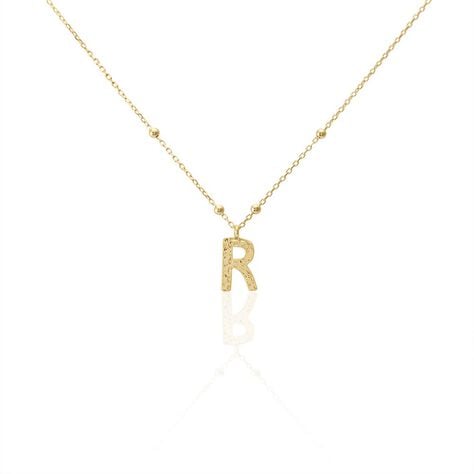 Collier Plaqu&eacute; Or Jaune Lettra - Colliers fantaisie Femme | Histoire d&rsquo;Or