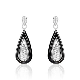 Boucles D'oreilles Pendantes Marina Cera Argent  Céramique Et Oxyde - Boucles d'oreilles fantaisie Femme | Histoire d’Or