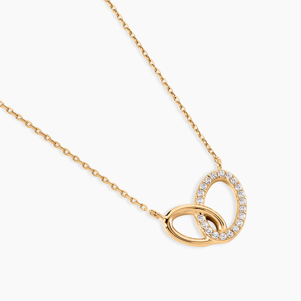 Collier Plaqu&eacute; Or Kimberlie Oxydes De Zirconium - Colliers fantaisie Femme | Histoire d&rsquo;Or