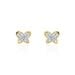 Boucles D'oreilles Puces Or Jaune Cercis Strass - Clous d'oreilles Enfant | Histoire d&rsquo;Or