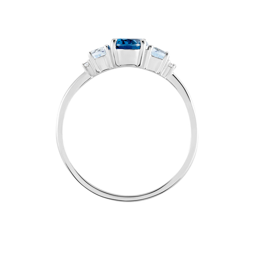 Bague Balthasar Or Blanc Topaze Topaze Oxyde - Bagues solitaires Femme | Histoire d’Or