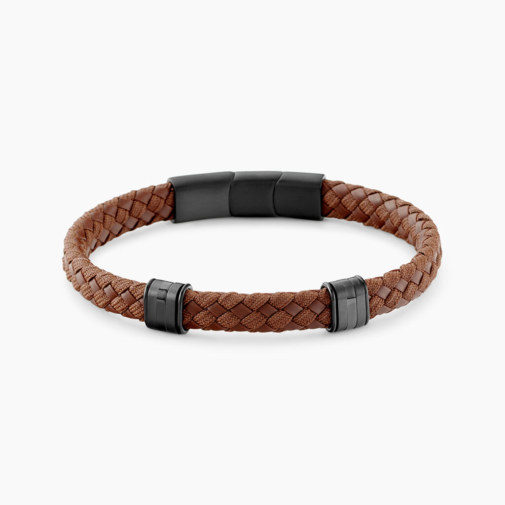 Bracelet Jourdan Cordon Marron - Bracelets cordon Homme | Histoire d&rsquo;Or