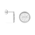 Boucles D'oreilles Puces Laetizia Celine Argent Blanc - Boucles d'oreilles fantaisie Femme | Histoire d&rsquo;Or