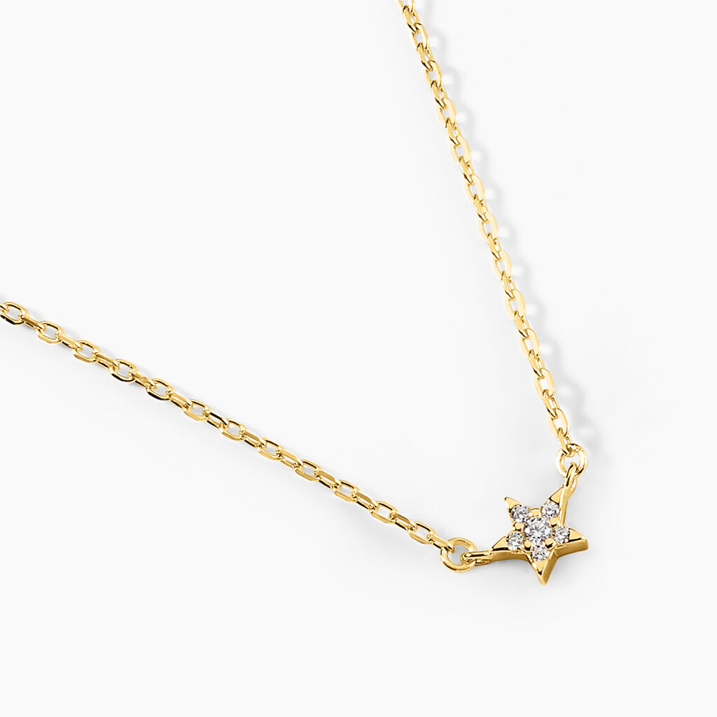 Collier Saya Argent Jaune Oxyde De Zirconium - Nouveautés Femme | Histoire d’Or