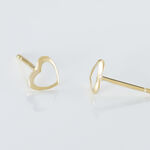 Boucles D'oreilles Puces Anne-maudae Coeurs Or Jaune - Clous d'oreilles Femme | Histoire d&rsquo;Or