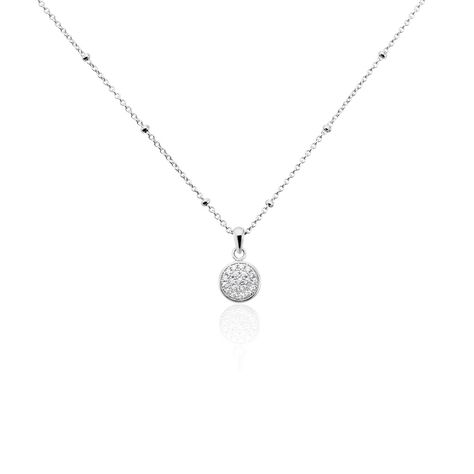 Collier Pascalin Argent Blanc Oxyde De Zirconium - Colliers fantaisie Femme | Histoire d’Or