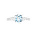 Bague Maysara Or Blanc Topaze Et Oxyde De Zirconium - Bagues solitaires Femme | Histoire d’Or