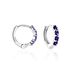 Créoles Leatrice Or Blanc Amethyste Violet - Boucles d'oreilles créoles Femme | Histoire d’Or