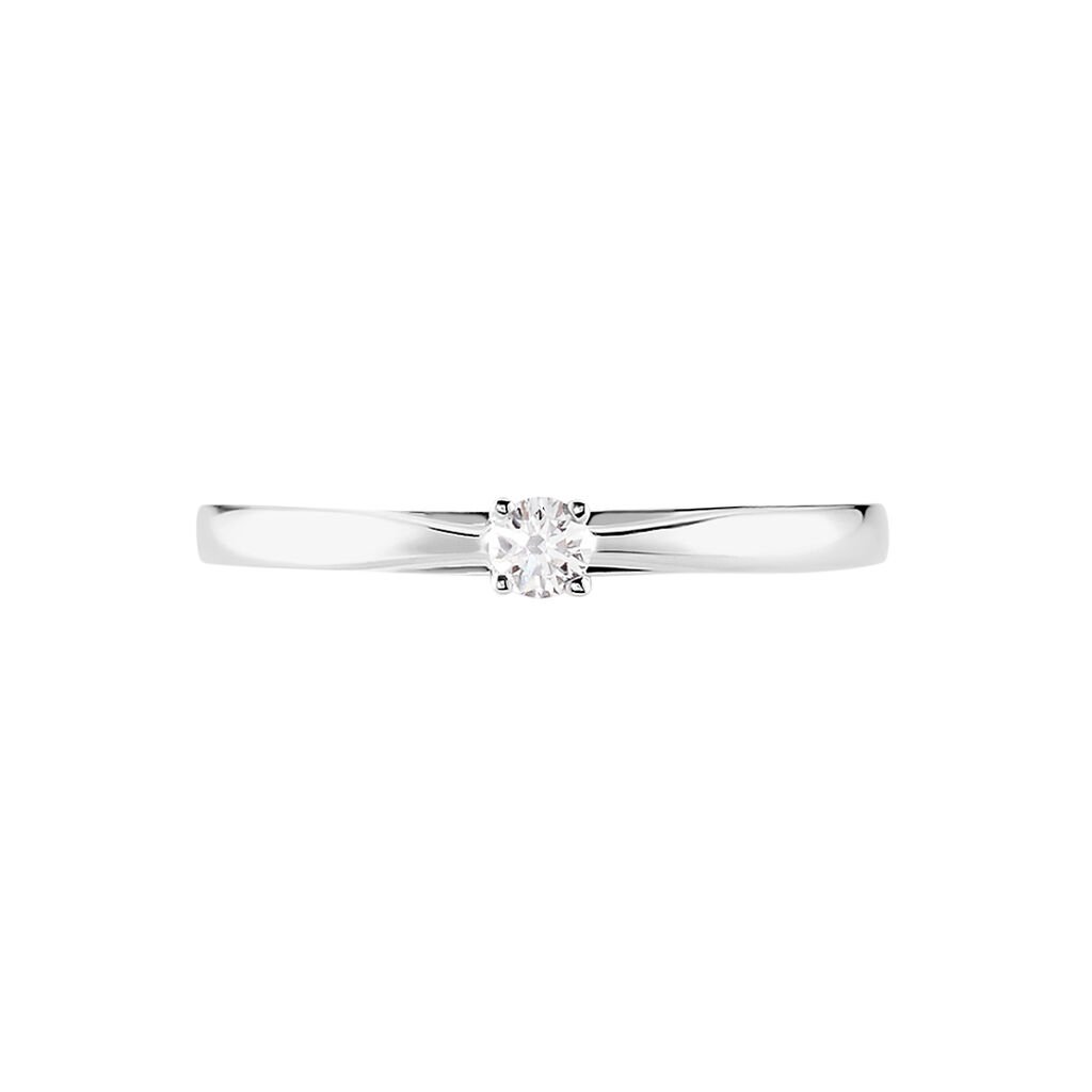 Bague Iris Platine Blanc Diamant - Bagues solitaires Femme | Histoire d’Or