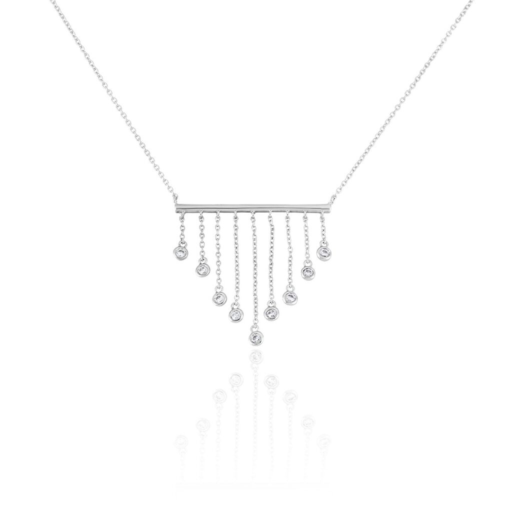 Collier Argent Blanc Edvard Oxydes De Zirconium - Colliers Femme | Histoire d&rsquo;Or