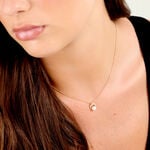 Collier Aloys Argent Dor&eacute; A L'Or 750/1000 Perle De Culture Oxyde De Zirconium - Colliers Femme | Histoire d&rsquo;Or