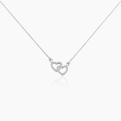 Collier Loving Argent Blanc Oxyde De Zirconium - Colliers fantaisie Femme | Histoire d’Or