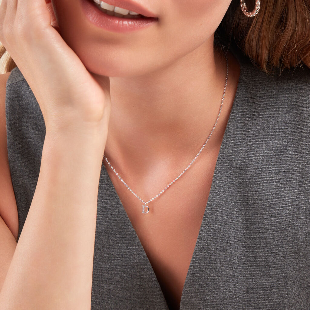 Collier Neruda Argent Blanc Oxyde De Zirconium - Colliers fantaisie Femme | Histoire d’Or