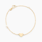 Bracelet Roselena Coeur Or Jaune Perle De Culture - Bracelets Enfant | Histoire d&rsquo;Or