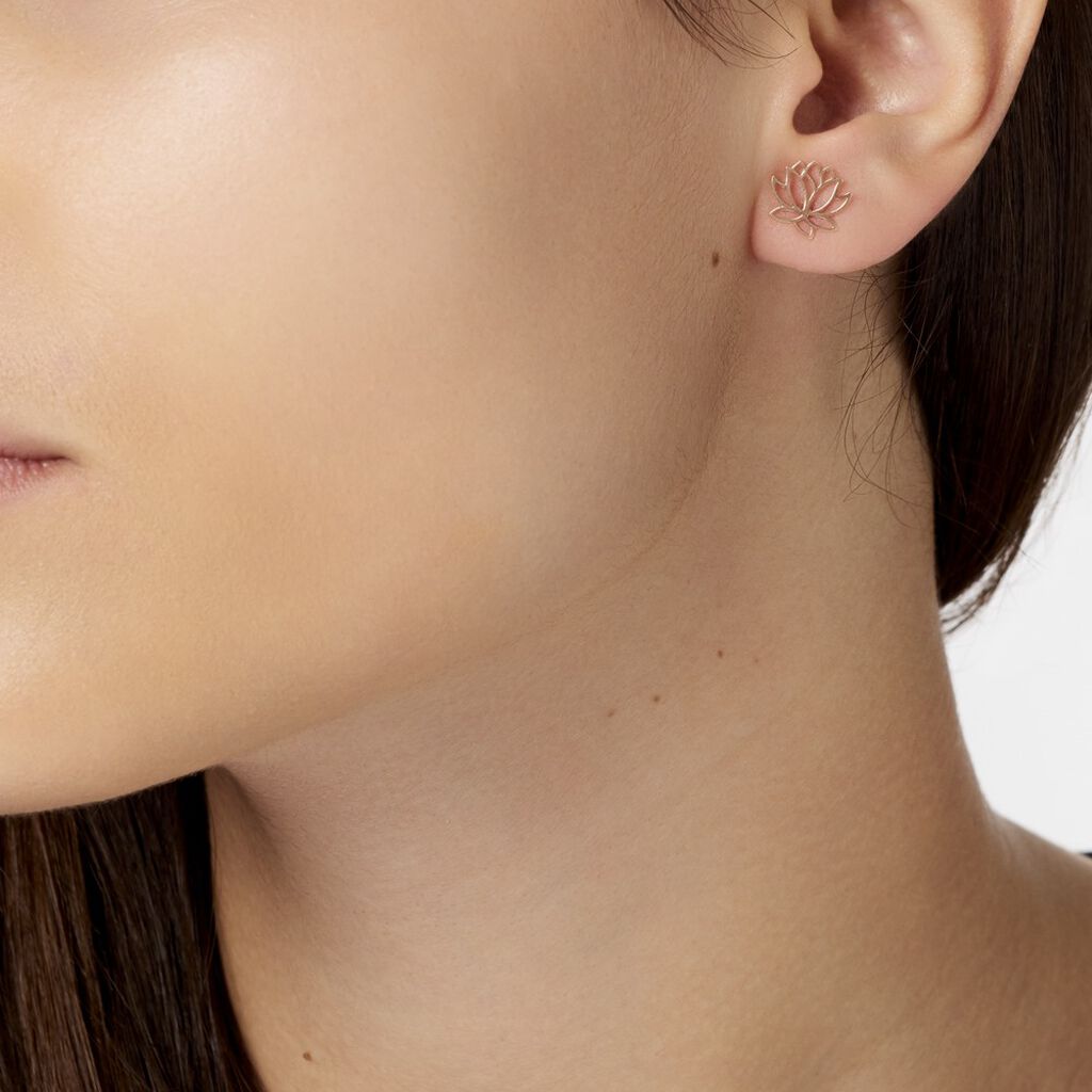 Boucles D'oreilles Puces Rosita Argent Rose - Boucles d'oreilles fantaisie Femme | Histoire d’Or