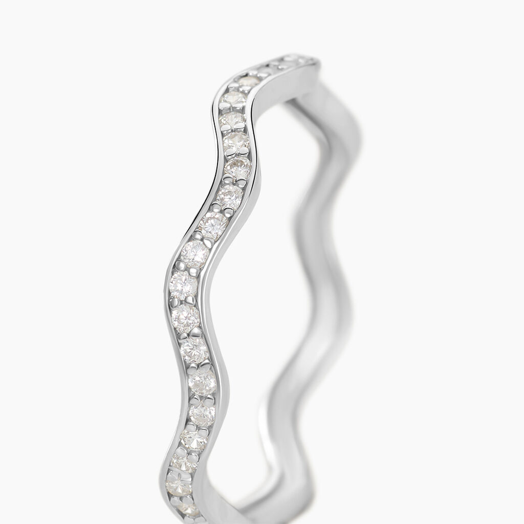 Bague Jasmyn Argent Blanc Oxyde De Zirconium - Bagues avec pierre Femme | Histoire d’Or