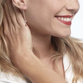 Boucles D'oreilles Pendantes Murial Argent Rose Oxyde - Boucles d'oreilles fantaisie Femme | Histoire d’Or