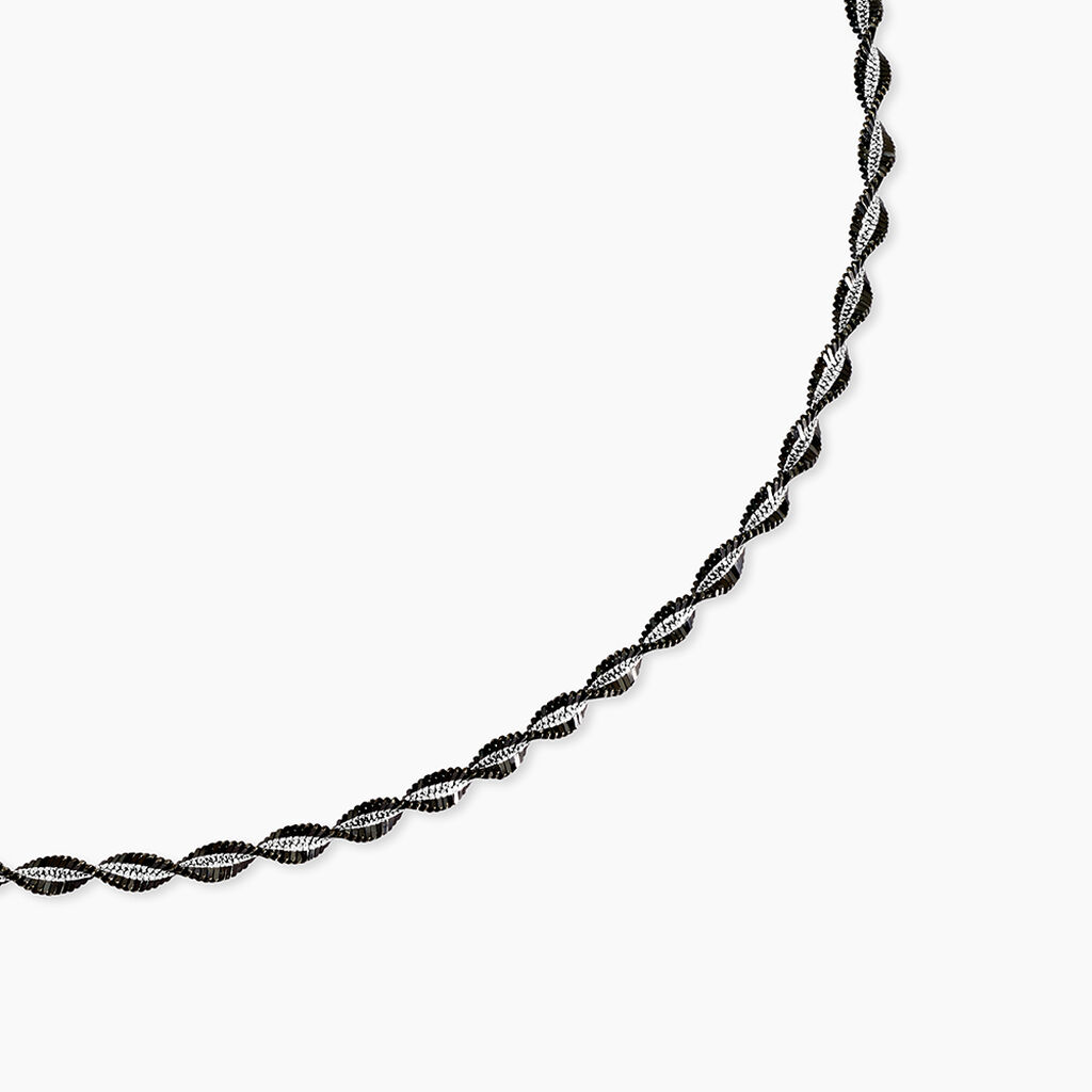 Collier Abie Torsade Argent Bicolore - Chaines Femme | Histoire d’Or