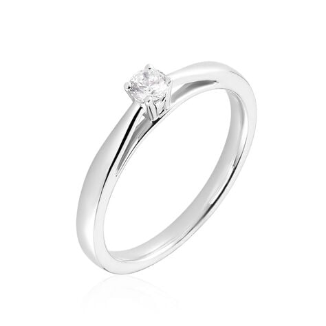 Bague Iris Platine Blanc Diamant - Bagues solitaires Femme | Histoire d’Or