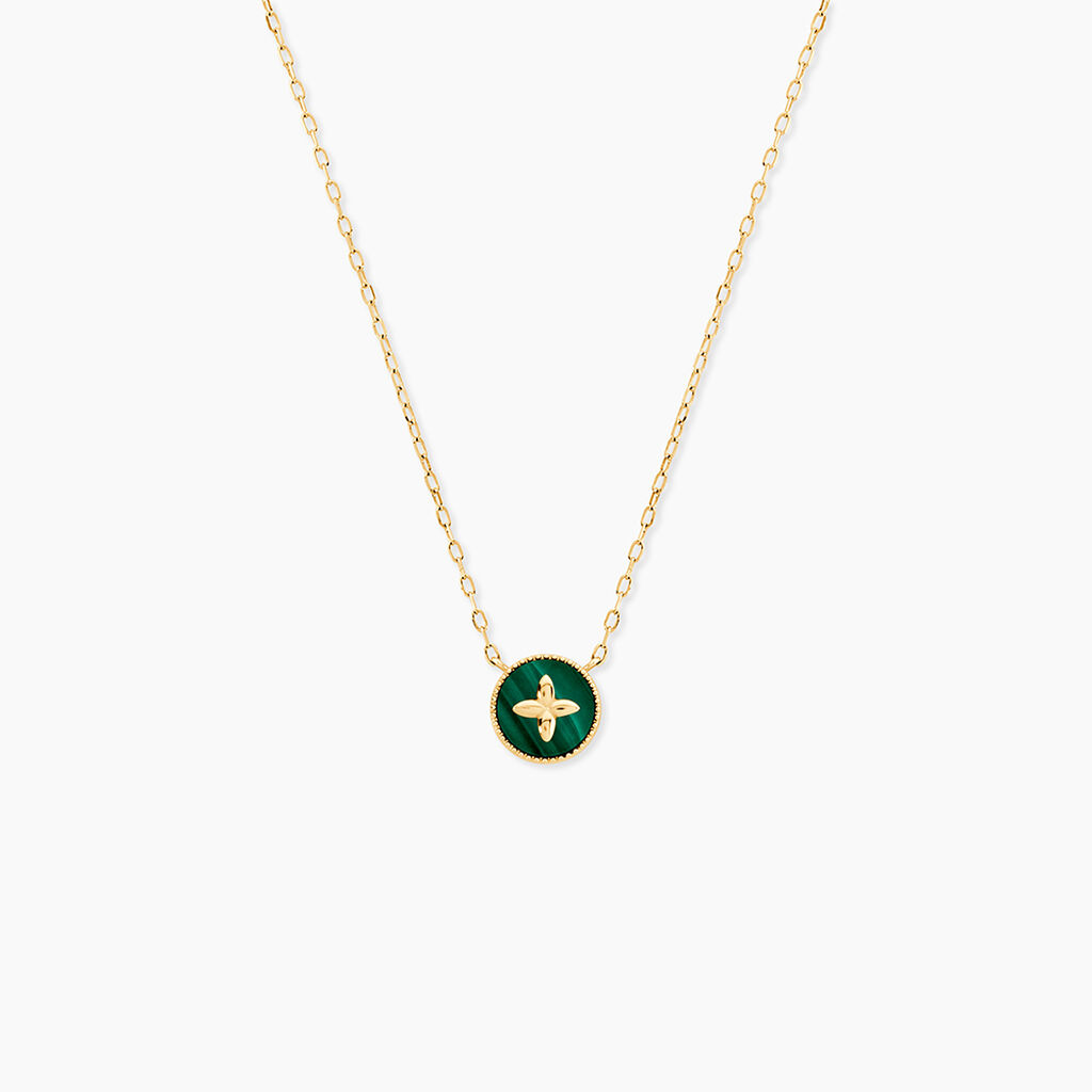 Collier Lucky Gems Or Jaune Malachite - Colliers Femme | Histoire d&rsquo;Or
