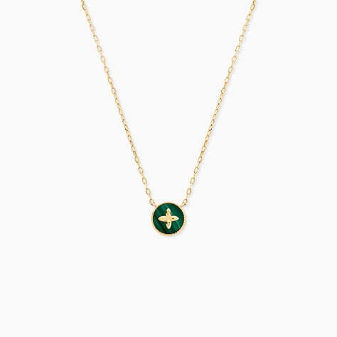 Collier Lucky Gems Or Jaune Malachite - Colliers Femme | Histoire d&rsquo;Or