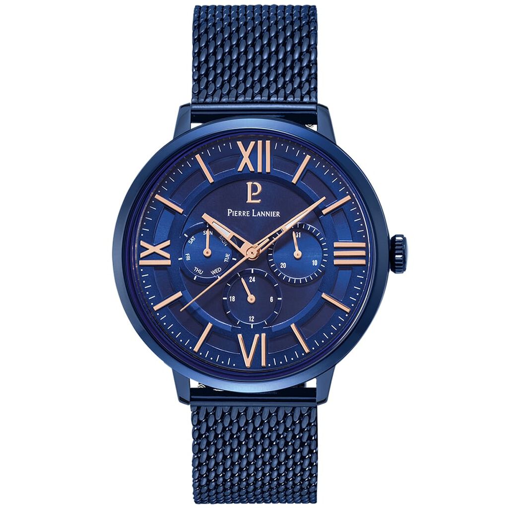 Montre Pierre Lannier Collection Beaucour Bleu - Montres Homme | Histoire d’Or