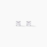 Boucles D'oreilles Puces Or Blanc Victoria Diamants - Clous d'oreilles Femme | Histoire d&rsquo;Or