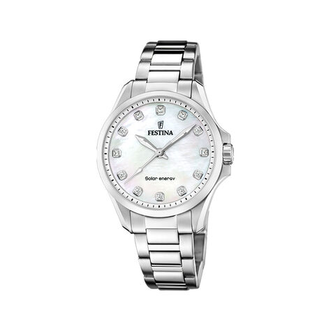 Montre Festina Solar Energy Nacre Blanche - Montres Femme | Histoire d&rsquo;Or