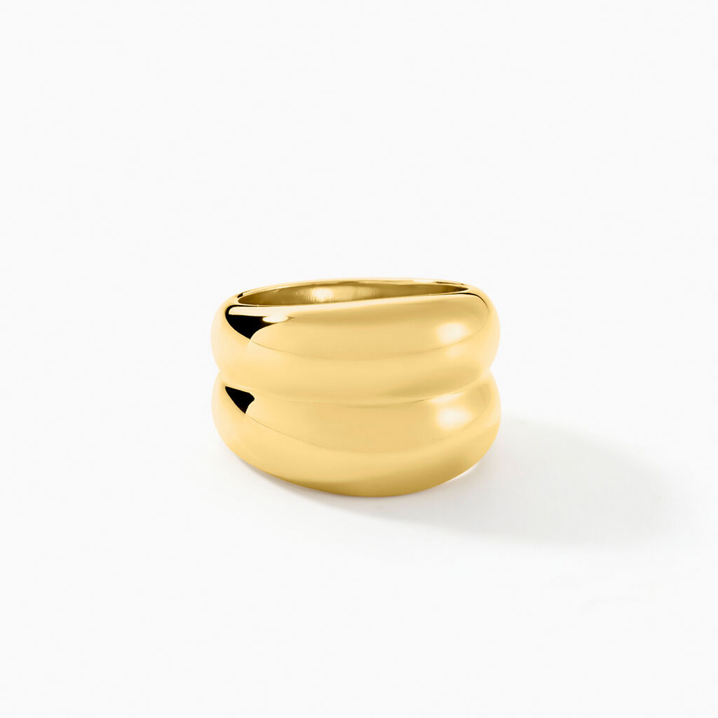 Bague Adoree  Acier Jaune - Bagues fantaisie Femme | Histoire d’Or