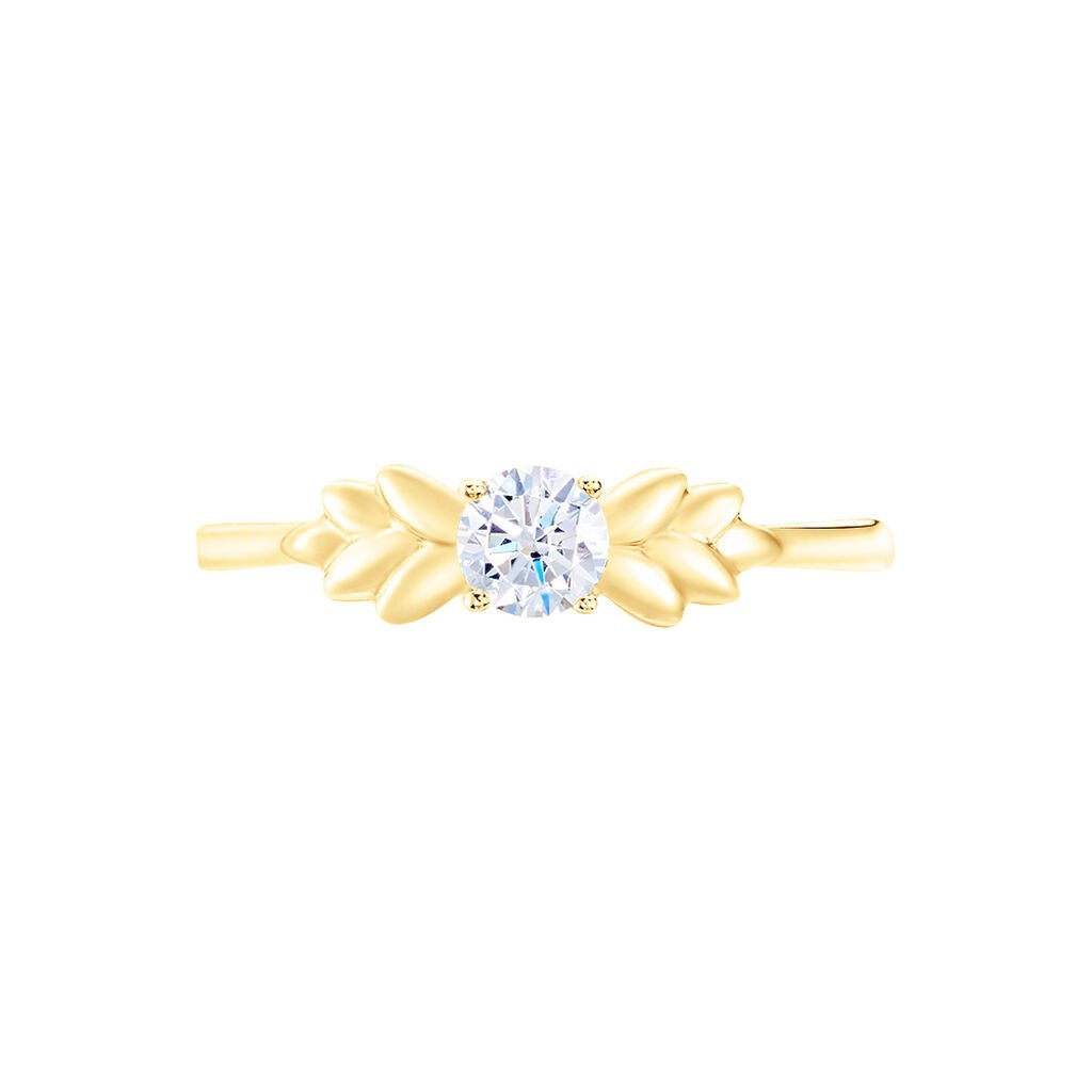 Bague Solitaire Alexine Or Jaune Oxyde De Zirconium - Bagues solitaires Femme | Histoire d’Or