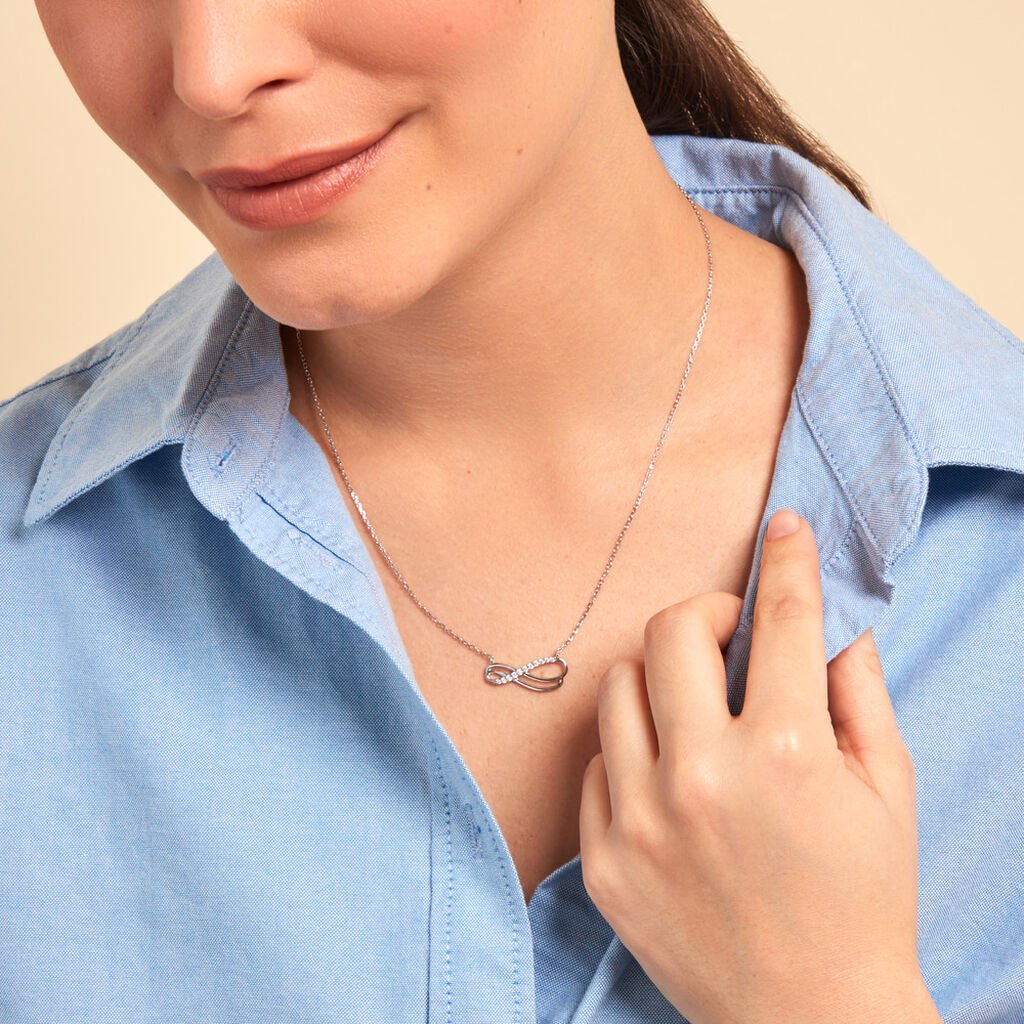 Collier Lylou Argent Blanc Oxyde De Zirconium - Nouveautés Femme | Histoire d’Or