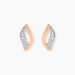 Boucles D'oreilles Puces Smeralda Or Rose Diamant - Clous d'oreilles Femme | Histoire d’Or