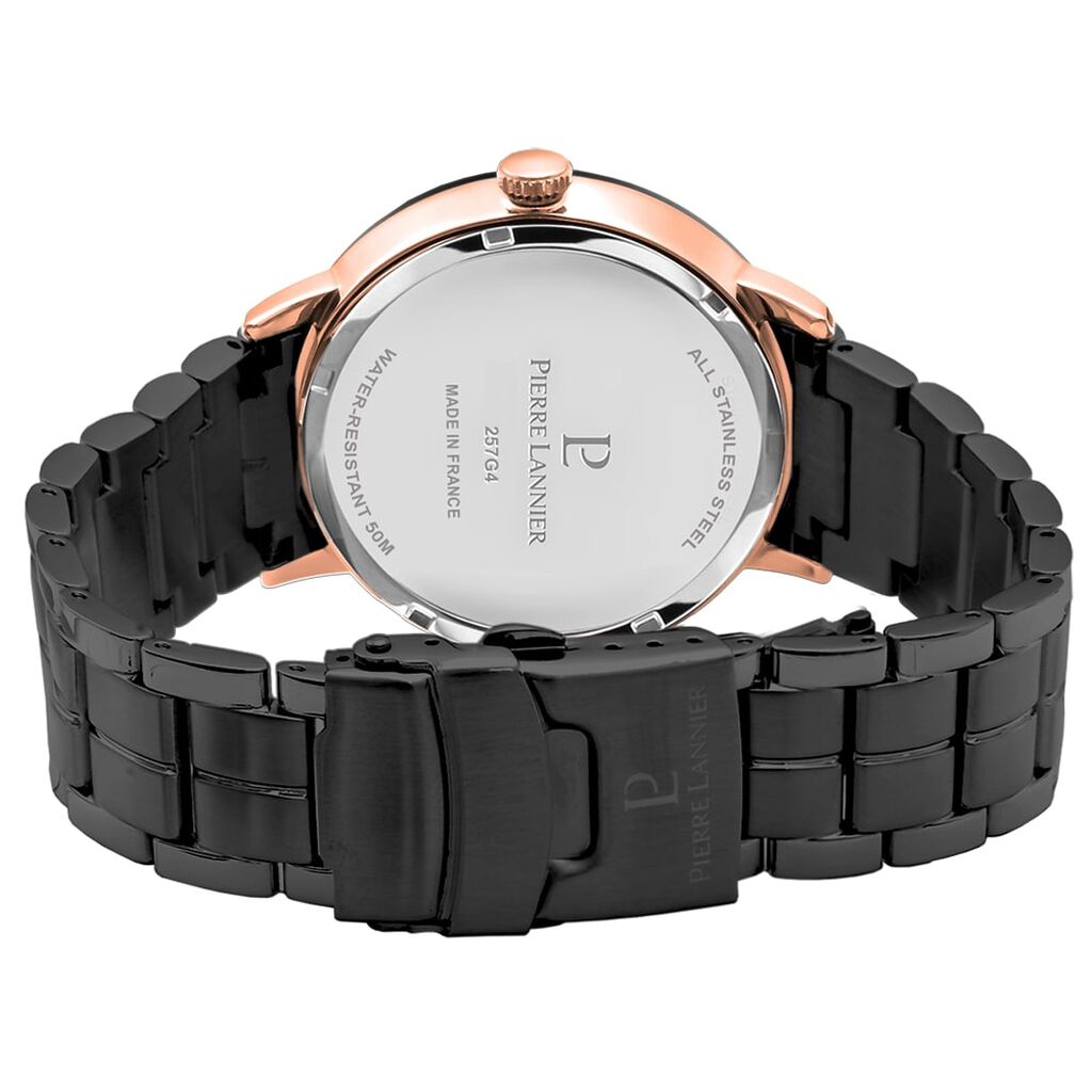 Montre Pierre Lannier Collection Beaucour Noir - Montres Homme | Histoire d&rsquo;Or