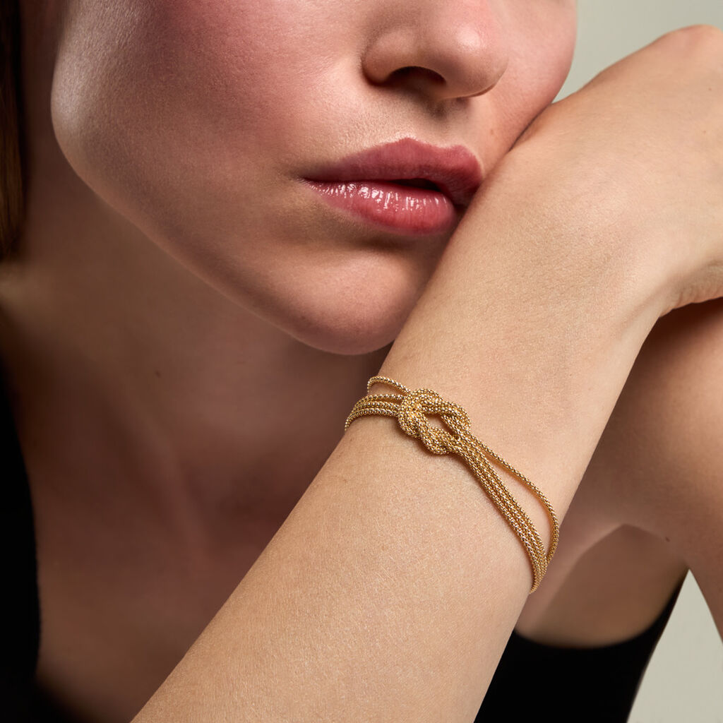 Bracelet Melena Argent Dor&eacute; A L'Or 750/1000 - Bijoux sans pierre Femme | Histoire d&rsquo;Or