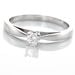 Bague Solitaire Celina Or Blanc Diamant - Bagues solitaires Femme | Histoire d’Or