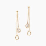 Bo Pendantes Or Jaune Emerika Oxyde De Zirconium - Boucles d'oreilles pendantes Femme | Histoire d&rsquo;Or