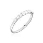 Demi-alliance Or Blanc  Eloisa Diamant Synthetique - Bijoux Femme | Histoire d&rsquo;Or
