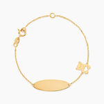 Bracelet Identit&eacute; Gaspardine Maille For&ccedil;at Or Jaune - Bracelets Communion Enfant | Histoire d&rsquo;Or