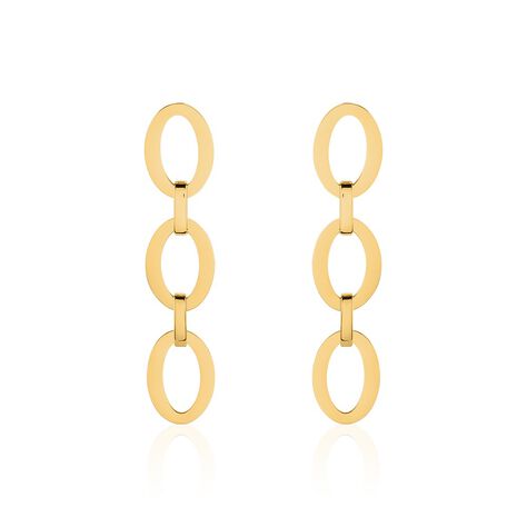 Boucles D'oreilles Pendantes Sprita Acier Doré - Boucles d'oreilles fantaisie Femme | Histoire d’Or